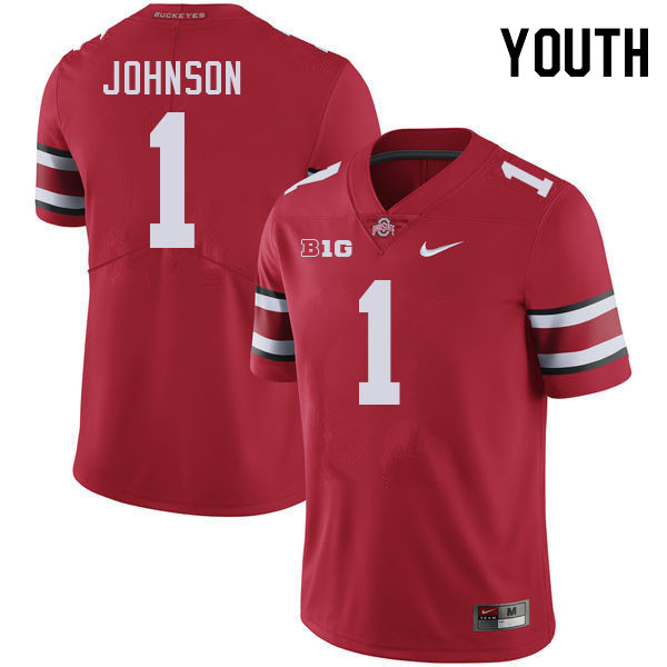 Youth #1 Quinshon Judkins Ohio State Buckeyes College Football Jerseys Stitched-Red